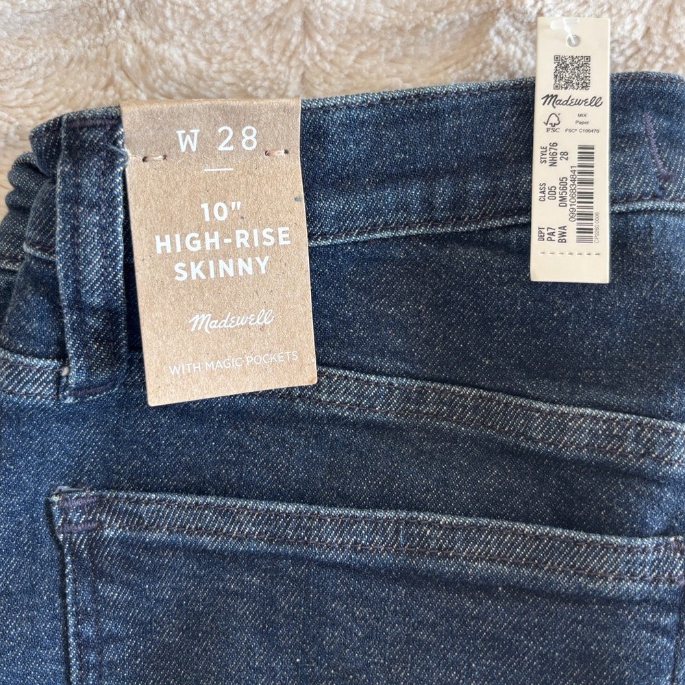 Madewell High-Rise Skinny Jeans - Deep Indigo